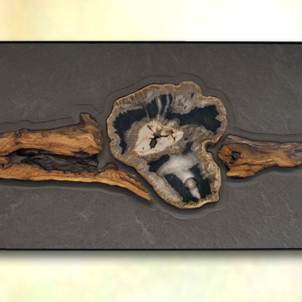 Wandobjekt Opus mit Holz Ansicht